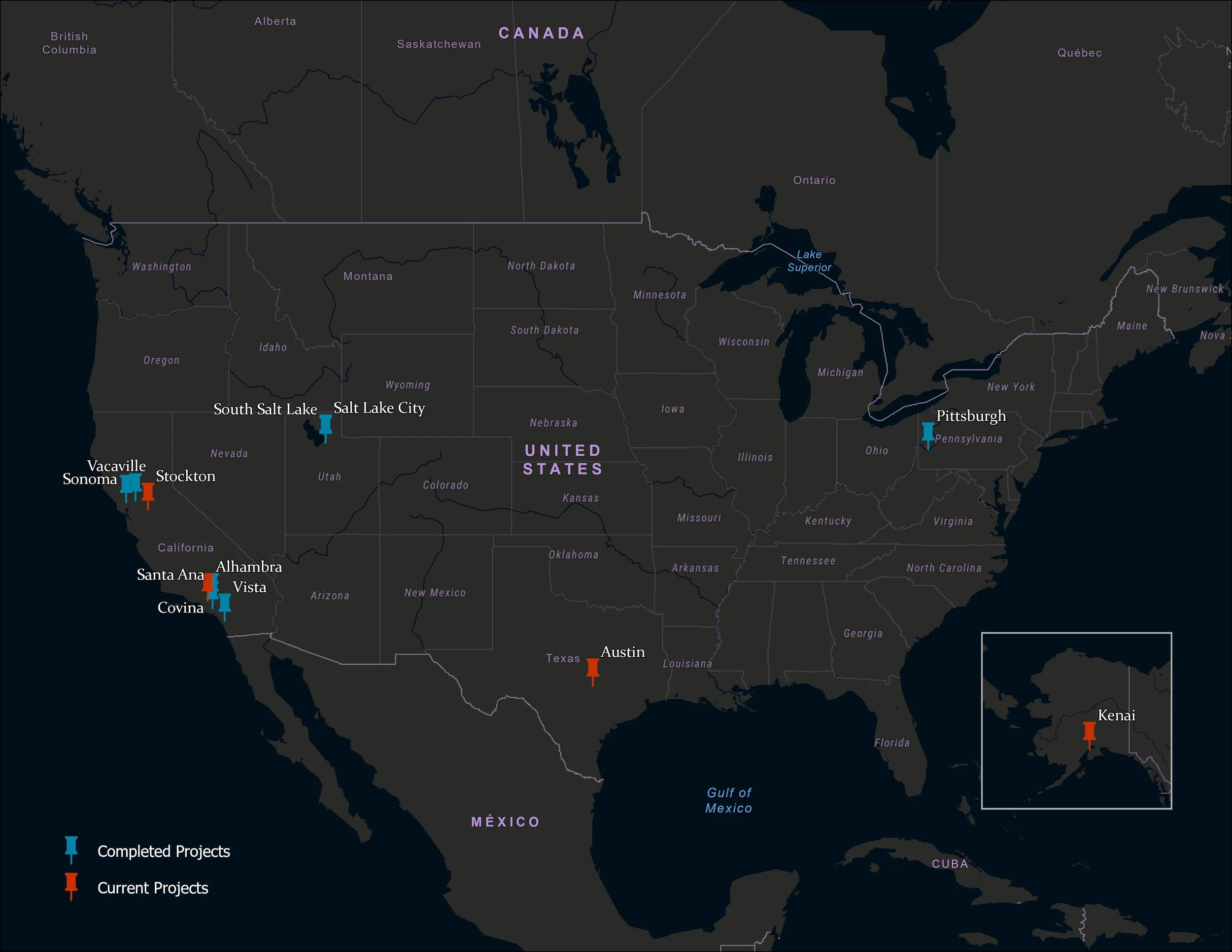 Map of EvariLUX projects
